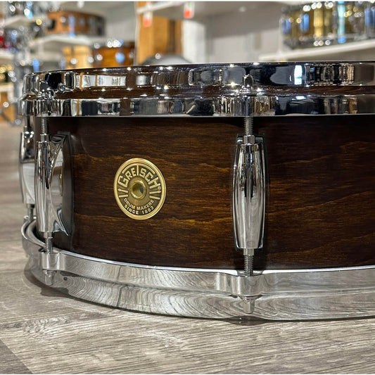 Used Gretsch USA Custom Snare Drum 14x5 8-Lug Satin Antique Maple - Drum Center Of Portsmouth