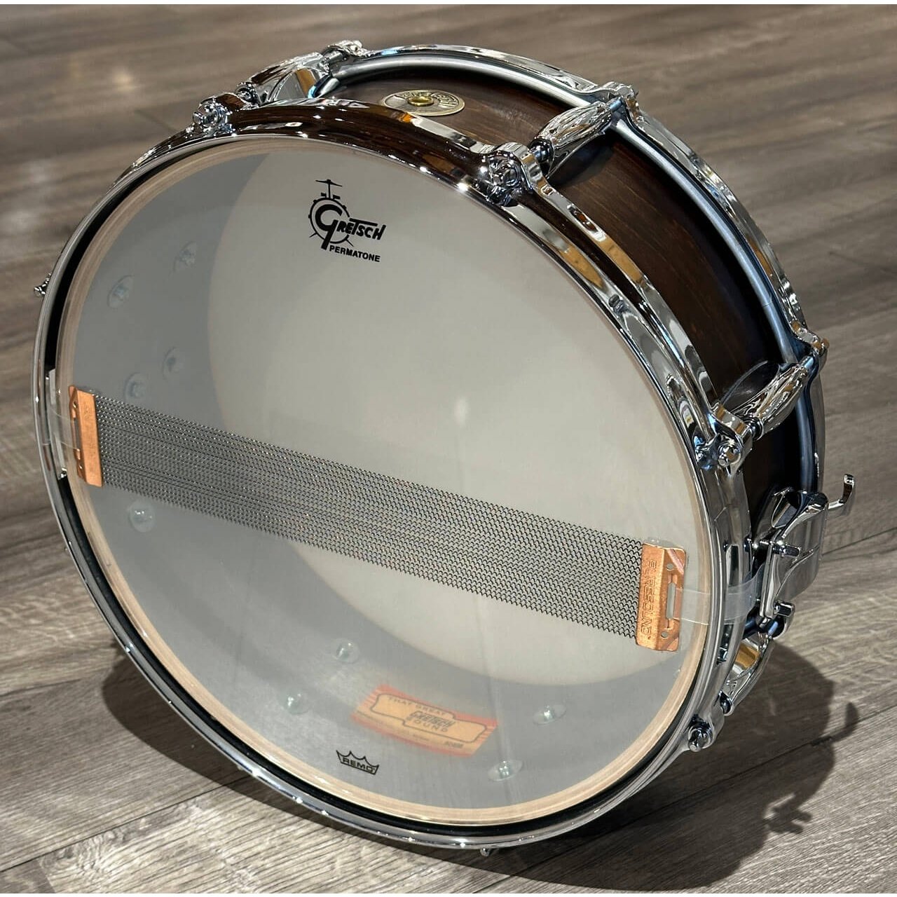 Used Gretsch USA Custom Snare Drum 14x5 8-Lug Satin Antique Maple - Drum Center Of Portsmouth