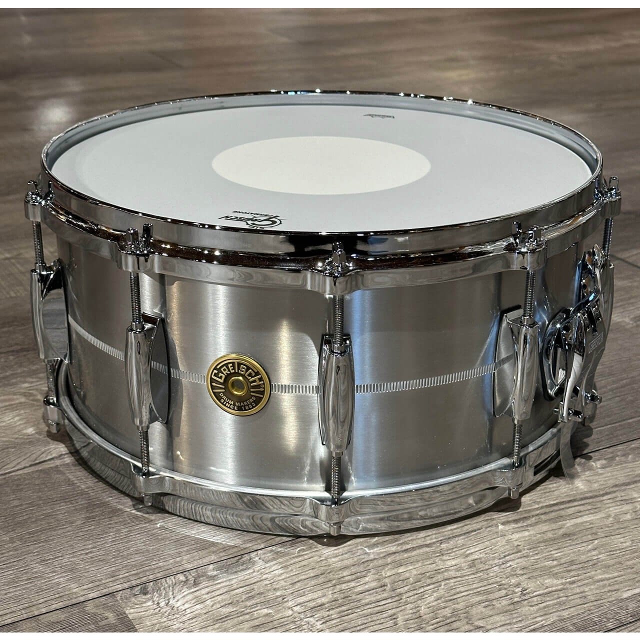 Used Gretsch USA Solid Aluminum Snare Drum 14x6.5 - Drum Center Of Portsmouth