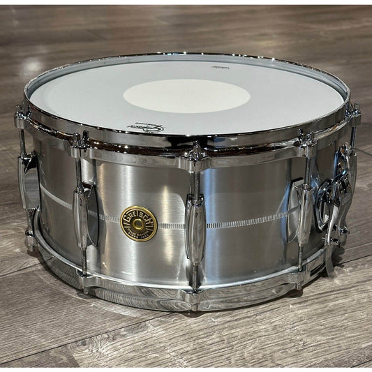Used Gretsch USA Solid Aluminum Snare Drum 14x6.5 - Drum Center Of Portsmouth