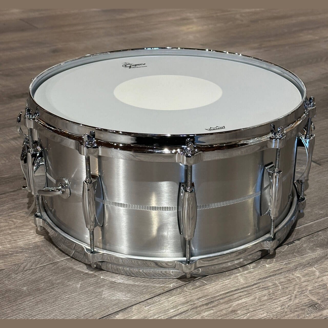 Used Gretsch USA Solid Aluminum Snare Drum 14x6.5 - Drum Center Of Portsmouth