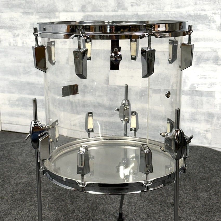 Used Vintage Sonor Acryl Floor Tom 14x14 Clear - Good - Drum Center Of Portsmouth