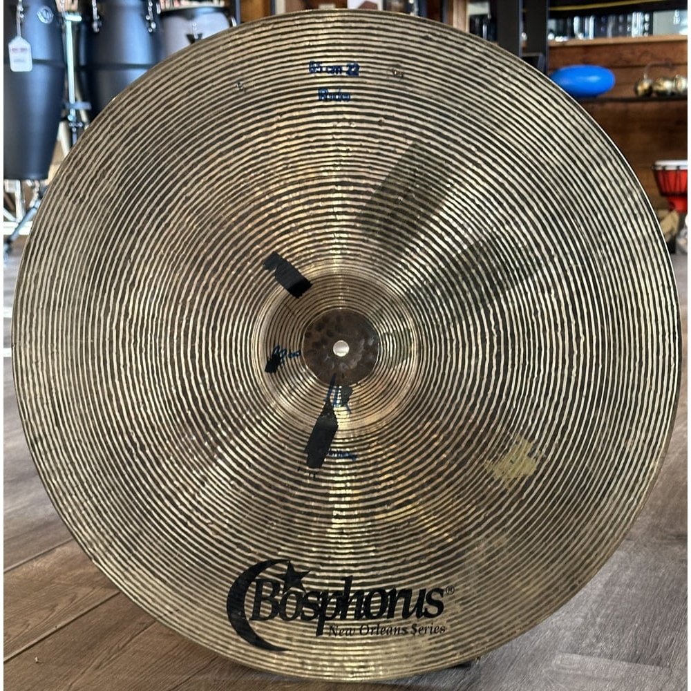 Used Bosphorus New Orleans Ride Cymbal w/rivets 22" - Drum Center Of Portsmouth
