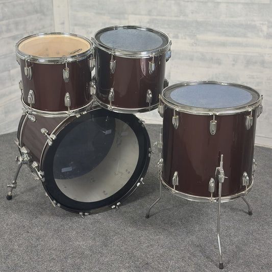 Used Hammer 4pc Drum Set Maroon Wrap - Fair - Drum Center Of Portsmouth