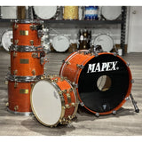 Used Mapex Orion Classic 4pc Drum Set Transparent Red Amber w/Maple Deluxe Snare - Drum Center Of Portsmouth