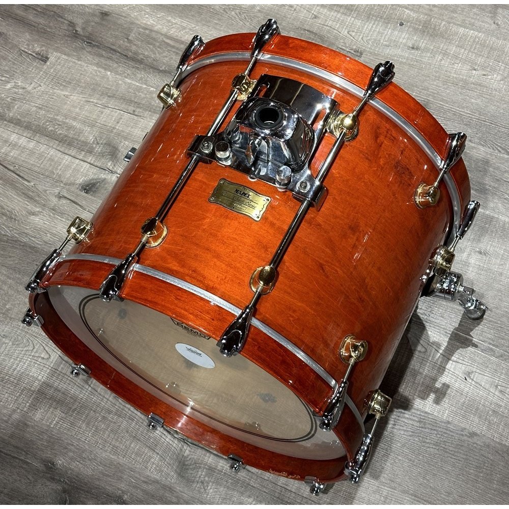 Used Mapex Orion Classic 4pc Drum Set Transparent Red Amber w/Maple Deluxe Snare - Drum Center Of Portsmouth