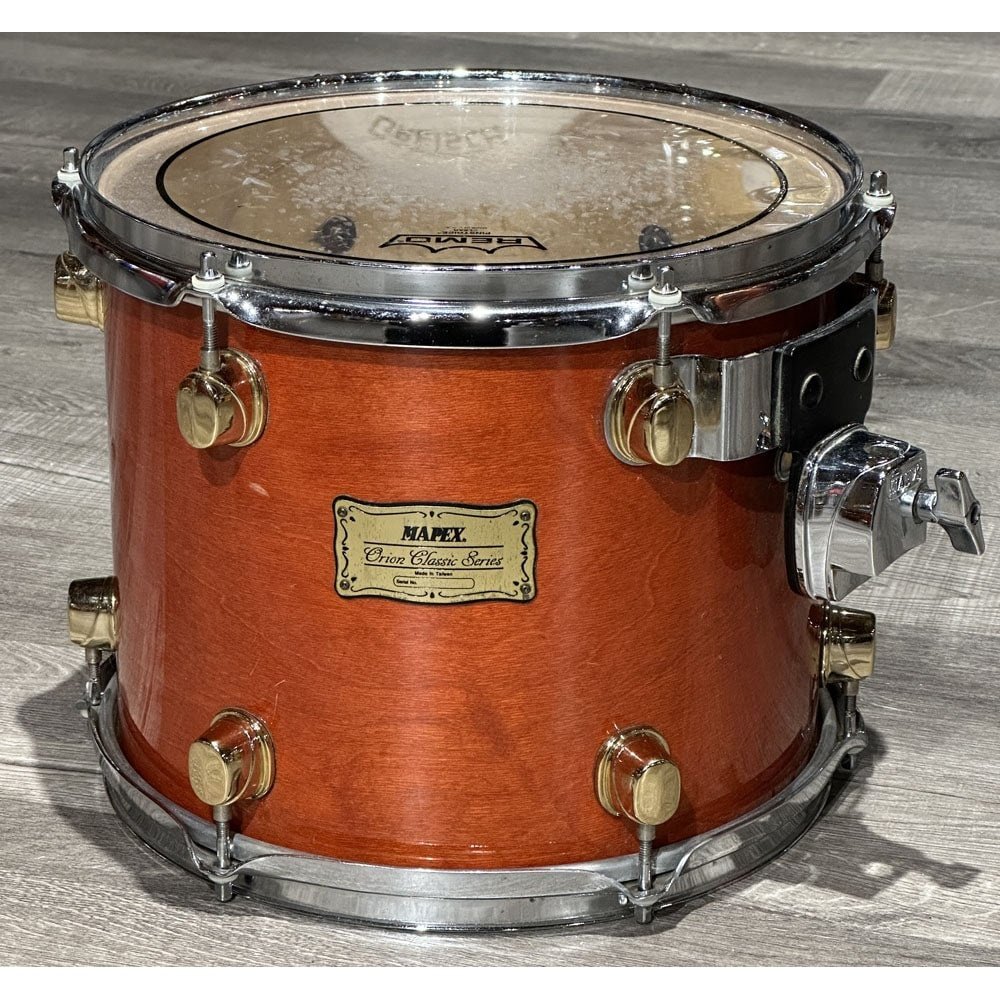 Used Mapex Orion Classic 4pc Drum Set Transparent Red Amber w/Maple Deluxe Snare - Drum Center Of Portsmouth