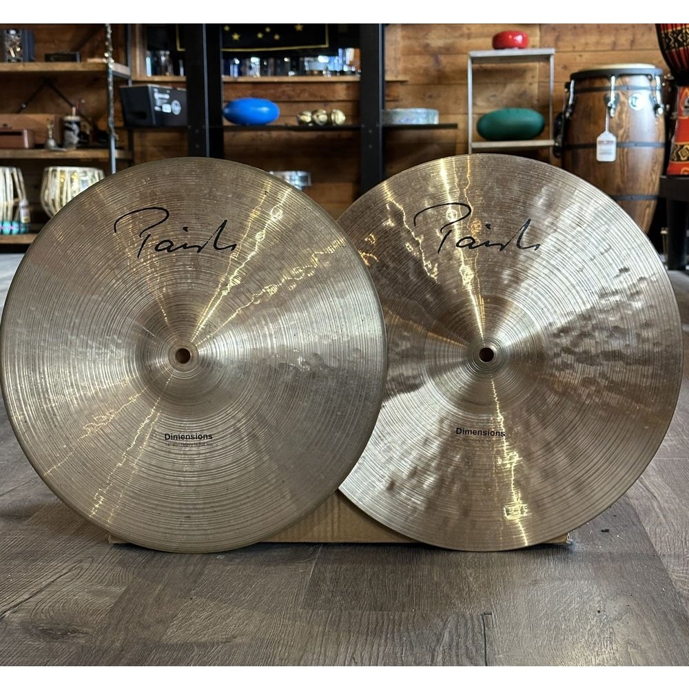 Used Paiste Signature Dimensions Thin Heavy Hi Hat Cymbals 14" - Drum Center Of Portsmouth