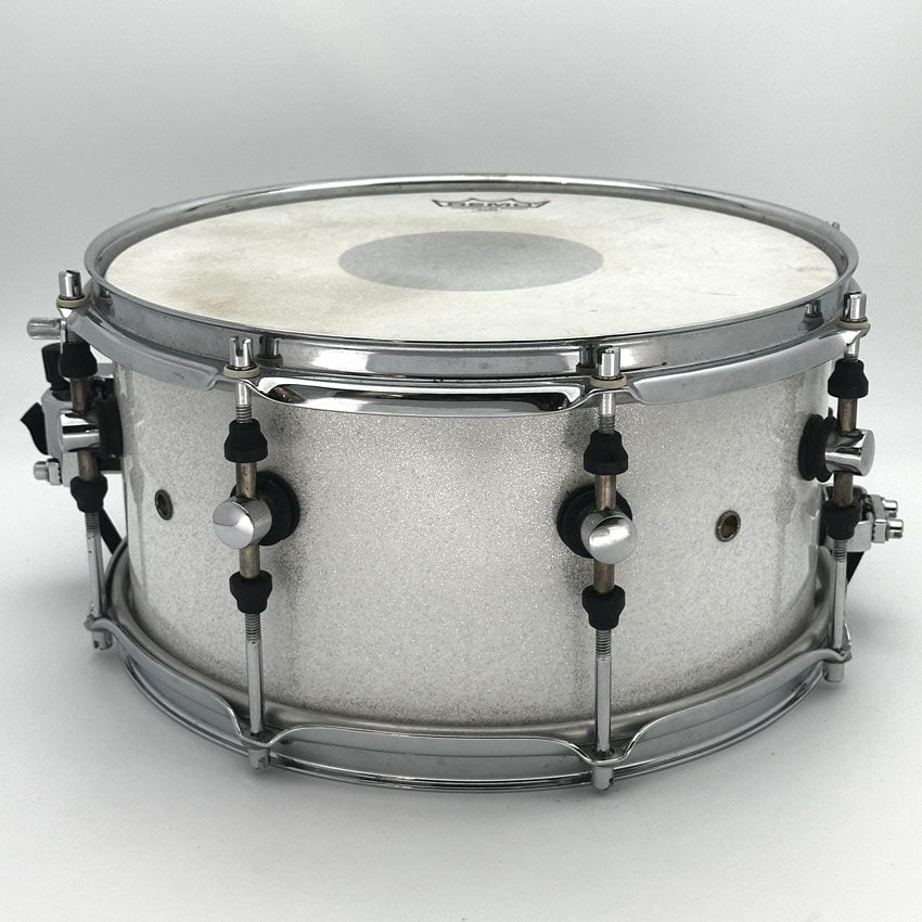 Used Sonor Designer Birch Snare Drum 13x6 White Sparkle - Very Good - Drum Center Of Portsmouth