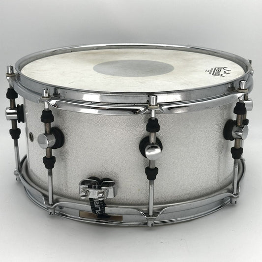 Used Sonor Designer Birch Snare Drum 13x6 White Sparkle - Very Good - Drum Center Of Portsmouth