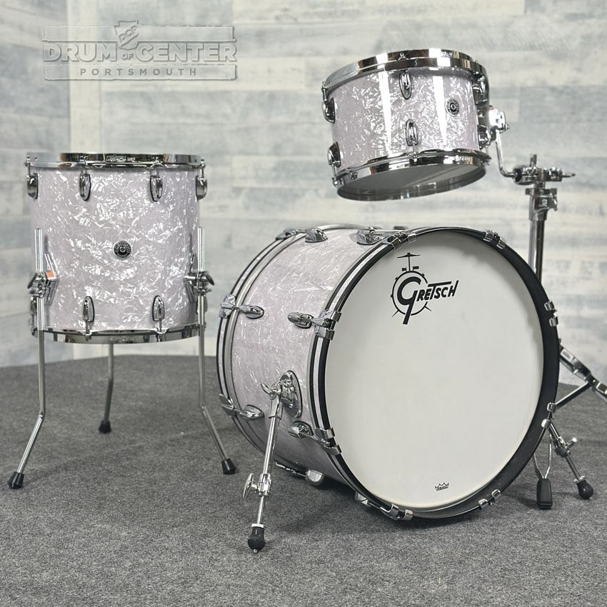 Gretsch Brooklyn 3pc Drum Set 20/12/14 White Marine Pearl - Drum Center Of Portsmouth