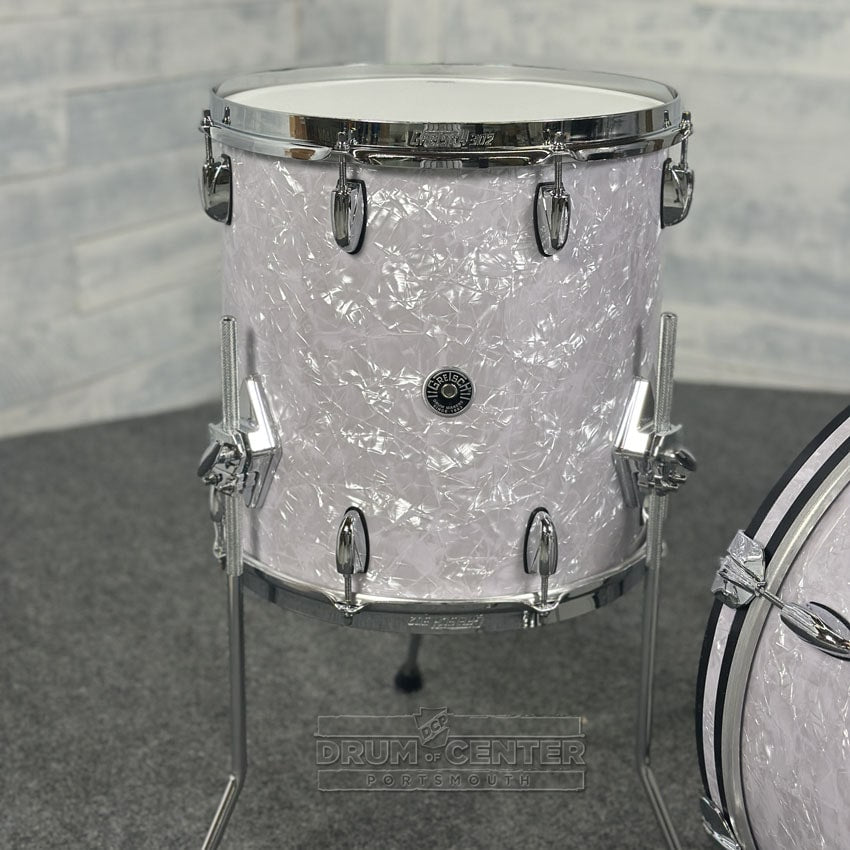 Gretsch Brooklyn 3pc Drum Set 20/12/14 White Marine Pearl - Drum Center Of Portsmouth