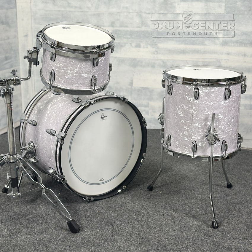 Gretsch Brooklyn 3pc Drum Set 20/12/14 White Marine Pearl - Drum Center Of Portsmouth