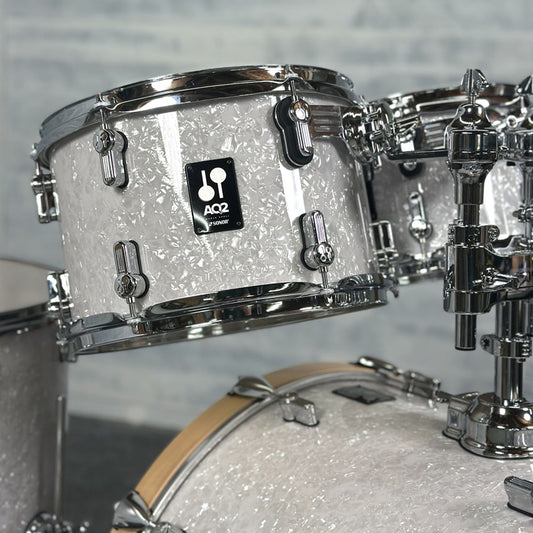 Used Sonor AQ2 5pc Drum Set White Marine Pearl - Very Good - Drum Center Of Portsmouth