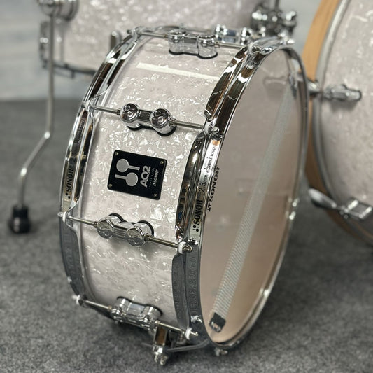 Used Sonor AQ2 5pc Drum Set White Marine Pearl - Very Good - Drum Center Of Portsmouth