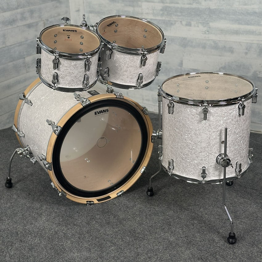 Used Sonor AQ2 5pc Drum Set White Marine Pearl - Very Good - Drum Center Of Portsmouth