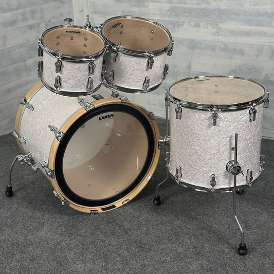 Used Sonor AQ2 5pc Drum Set White Marine Pearl - Very Good - Drum Center Of Portsmouth