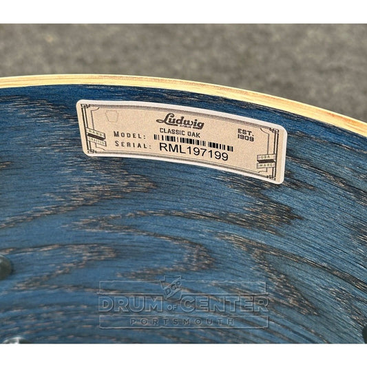 Ludwig Classic Oak 3pc Drum Set Blue Burst 22/13/16 - Drum Center Of Portsmouth