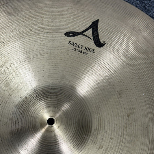 Used Zildjian A Sweet Ride Cymbal 23" - Good - Drum Center Of Portsmouth