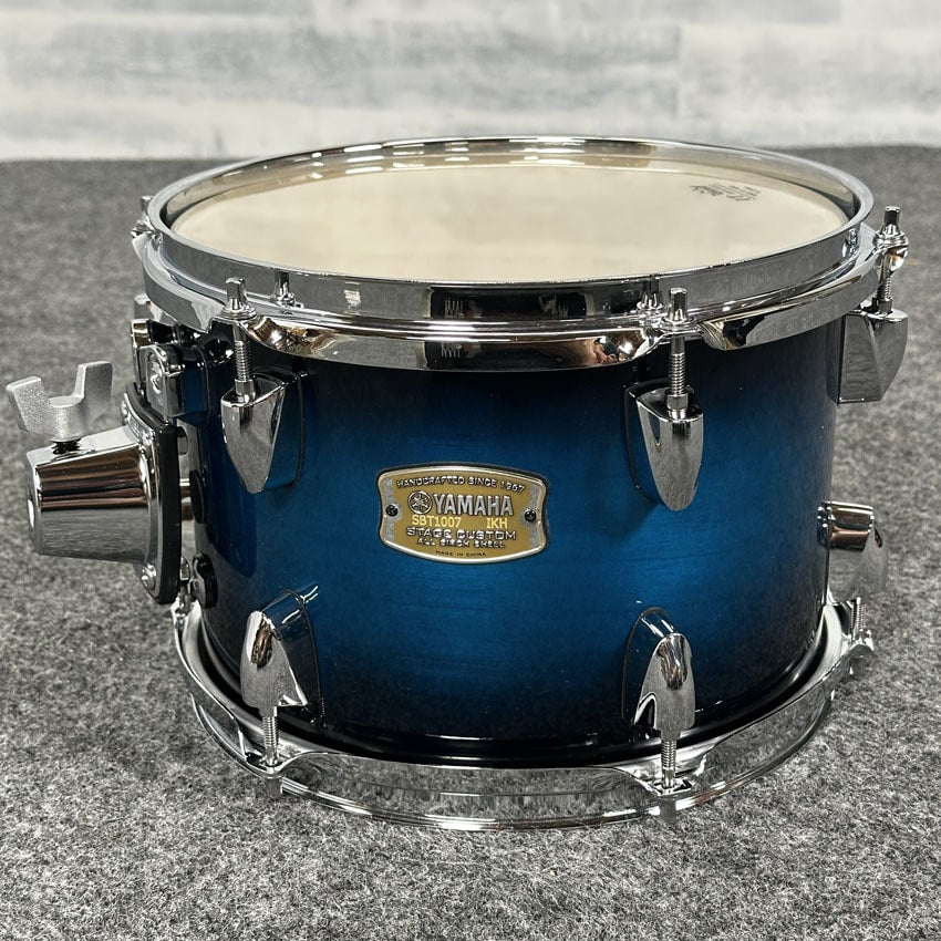 Used Yamaha Stage Custom Birch Tom 10x7 Deep Blue Sunburst - Excellent - Drum Center Of Portsmouth