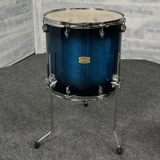 Used Yamaha Stage Custom Birch Floor Tom 16x15 Deep Blue Sunburst - Good - Drum Center Of Portsmouth