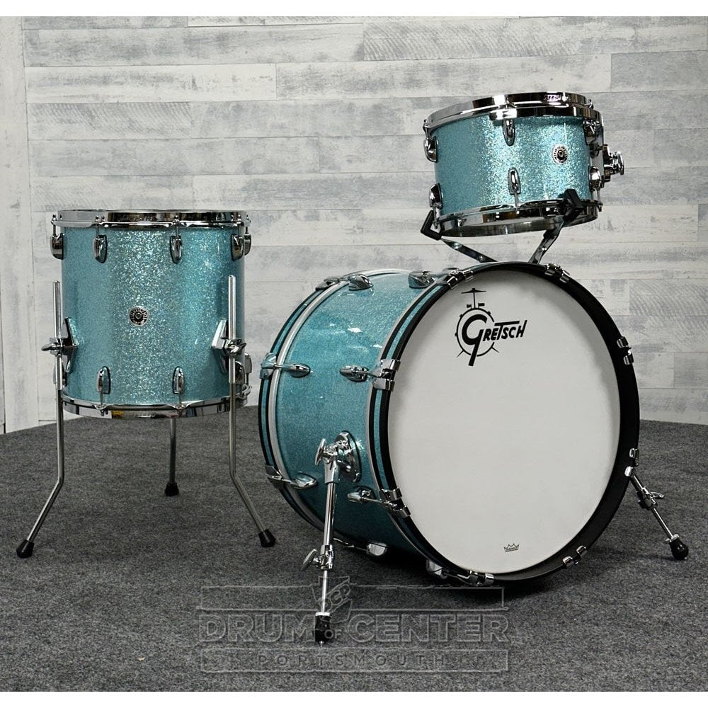 Gretsch Brooklyn 3pc Drum Set Turquoise Sparkle - DCP Exclusive! - Drum Center Of Portsmouth
