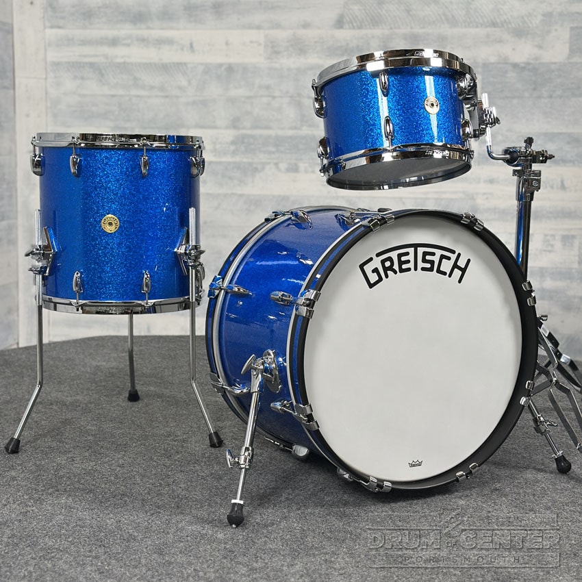Gretsch Broadkaster 3pc Drum Set 20/12/14 Blue Sparkle - Drum Center Of Portsmouth