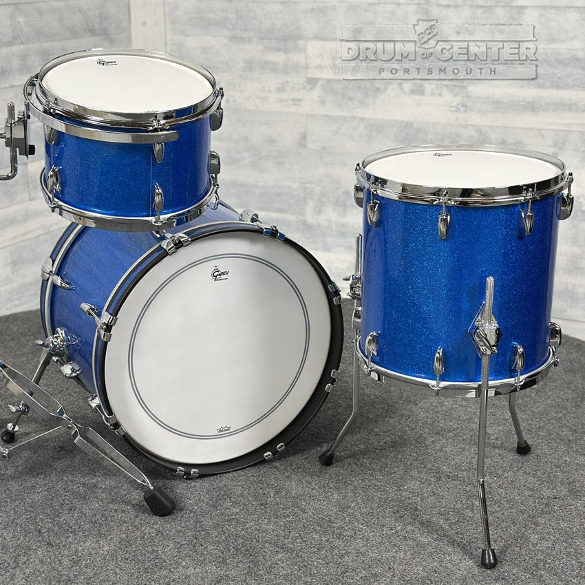 Gretsch Broadkaster 3pc Drum Set 20/12/14 Blue Sparkle - Drum Center Of Portsmouth