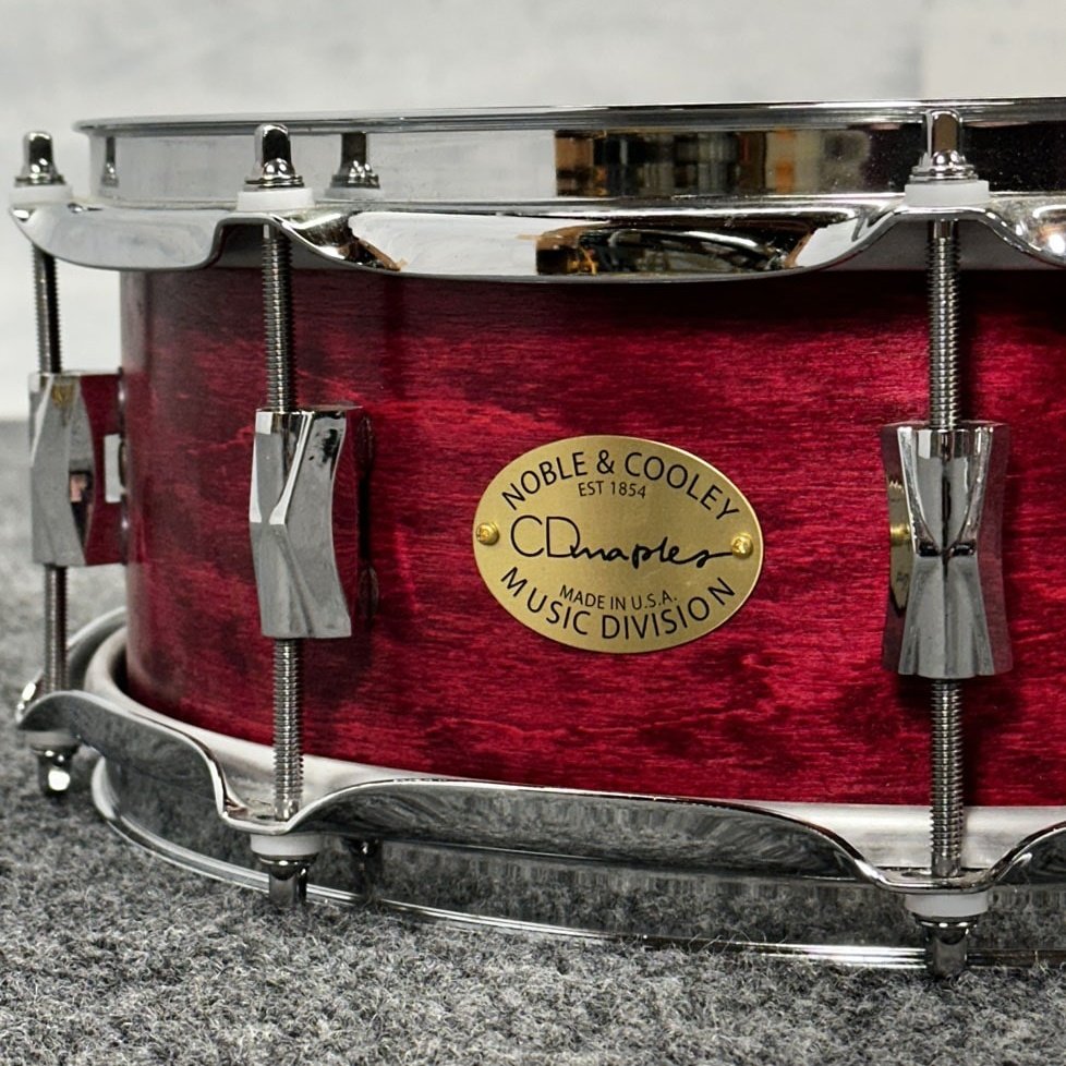 Used Noble & Cooley CD Maple Snare Drum 14x5 Cherry Oil - Drum Center Of Portsmouth