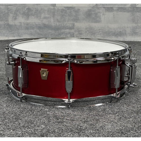 Used Ludwig Classic Maple Snare Drum 14x5 Diablo Red - Drum Center Of Portsmouth