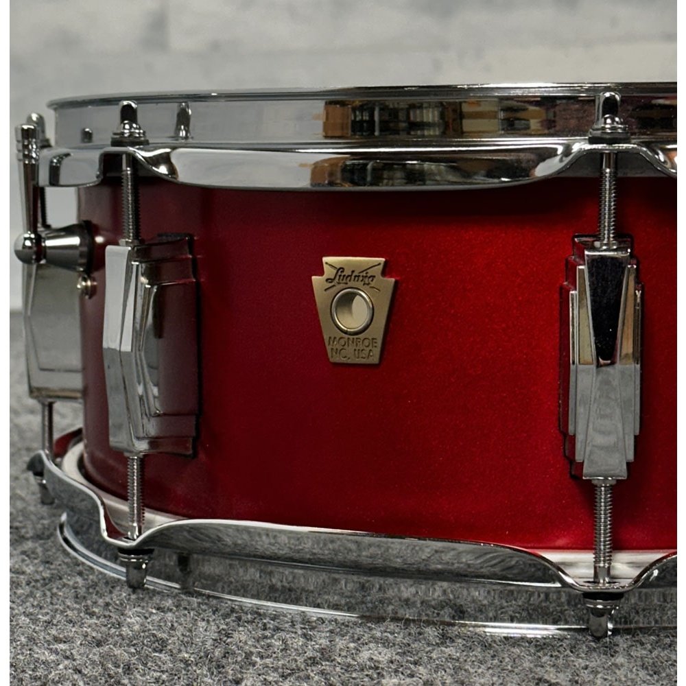 Used Ludwig Classic Maple Snare Drum 14x5 Diablo Red - Drum Center Of Portsmouth