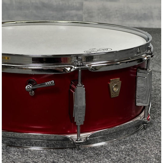 Used Ludwig Classic Maple Snare Drum 14x5 Diablo Red - Drum Center Of Portsmouth