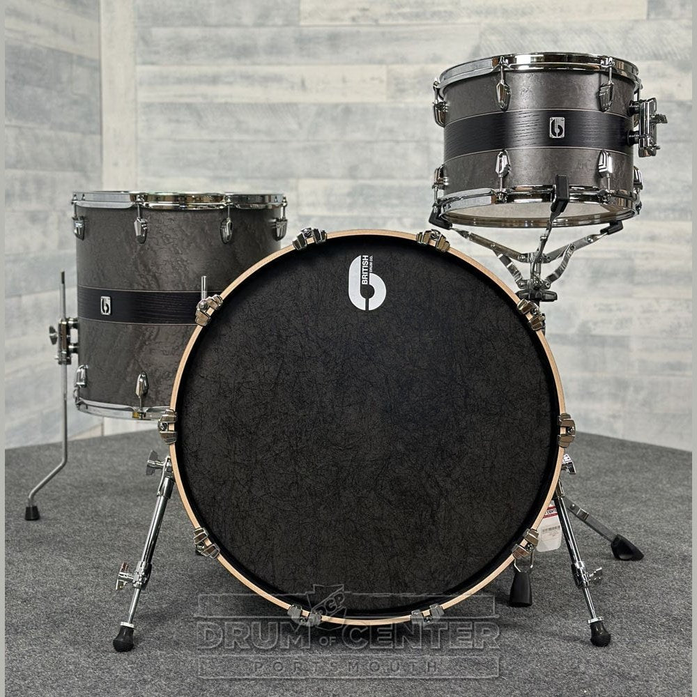 British Drum Co Legend Ultra 3pc Club US Drum Set w/22"BD Silverstone - Drum Center Of Portsmouth
