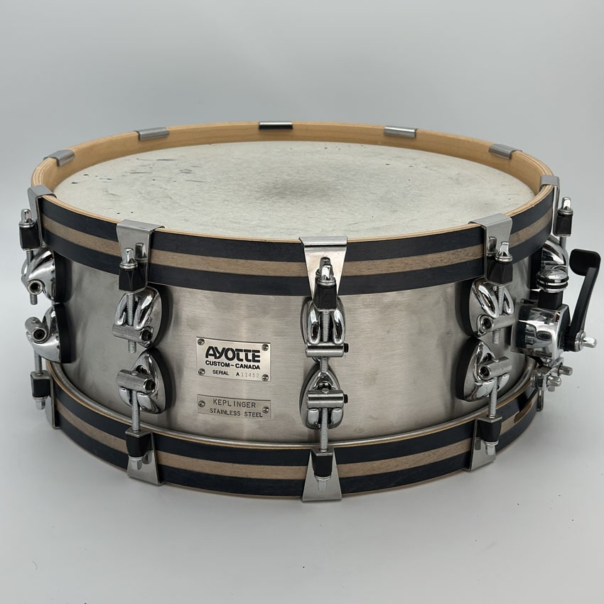 Used Ayotte Keplinger Stainless Steel Snare Drum 14x5.5 - Very Good - Drum Center Of Portsmouth