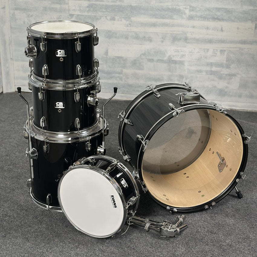 Used CB 5pc Drum Set Jet Black - Fair - Drum Center Of Portsmouth