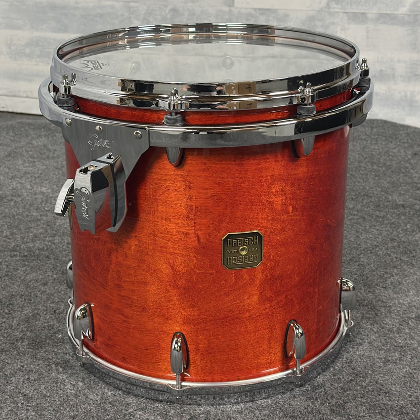 Used Gretsch USA Custom 6pc Drum Set Burnt Orange Gloss Lacquer - Excellent - Drum Center Of Portsmouth