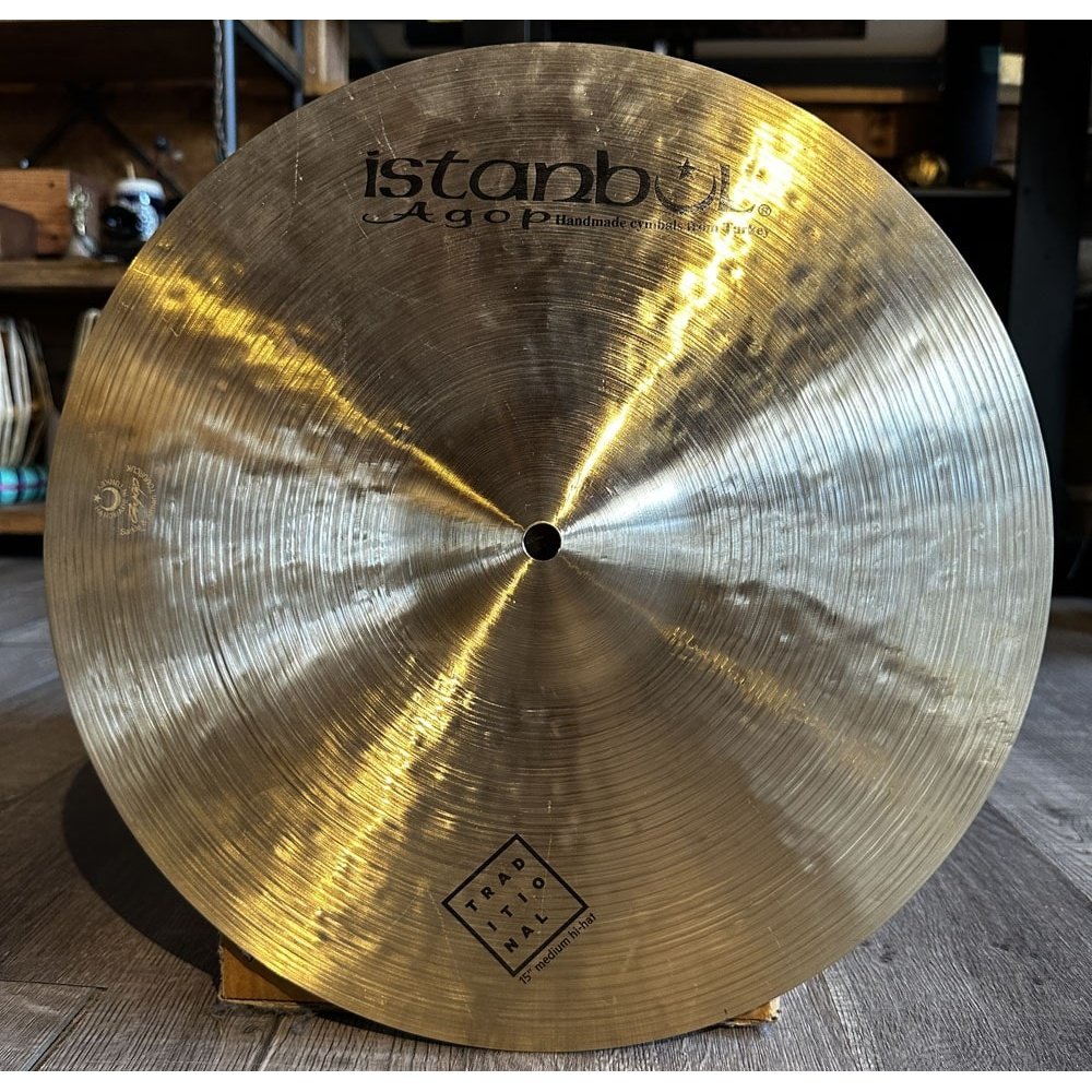 Used Istanbul Agop Traditional Medium Hi Hat Cymbals 15" 1120/1330 grams - Drum Center Of Portsmouth