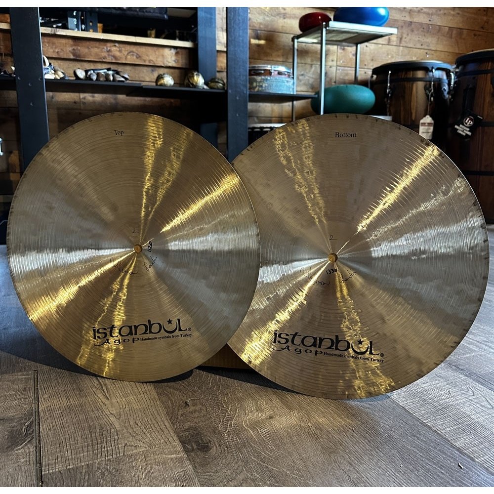Used Istanbul Agop Traditional Medium Hi Hat Cymbals 15" 1120/1330 grams - Drum Center Of Portsmouth