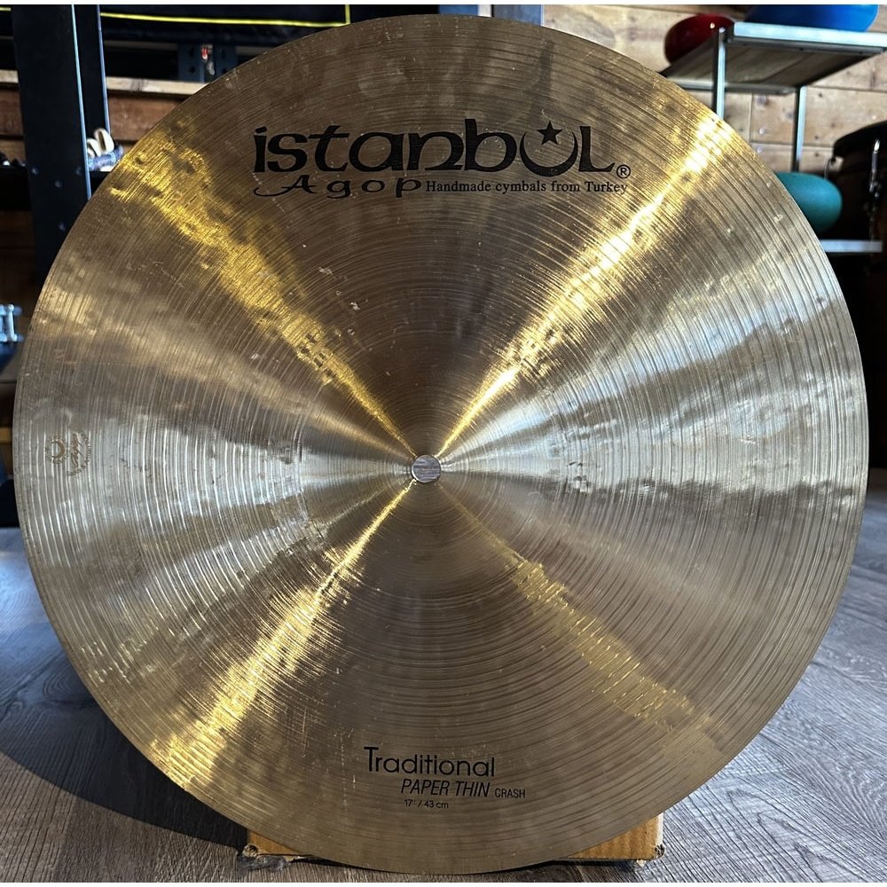 Used Istanbul Agop Traditional Paper Thin Crash Cymbal 17" 1025 grams - Very Good - Drum Center Of Portsmouth