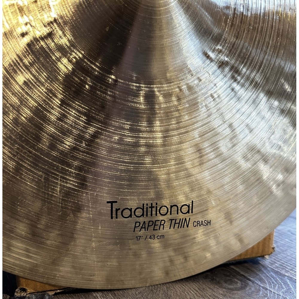 Used Istanbul Agop Traditional Paper Thin Crash Cymbal 17" 1025 grams - Very Good - Drum Center Of Portsmouth