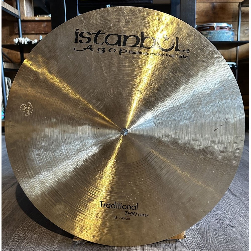 Used Istanbul Agop Traditional Thin Crash Cymbal 18" 1341 grams - Drum Center Of Portsmouth