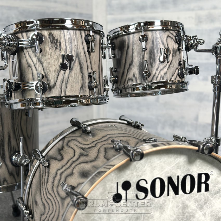 Sonor SQ2 Beech 4pc Drum Set Snow Tiger Semi Gloss - Drum Center Of Portsmouth