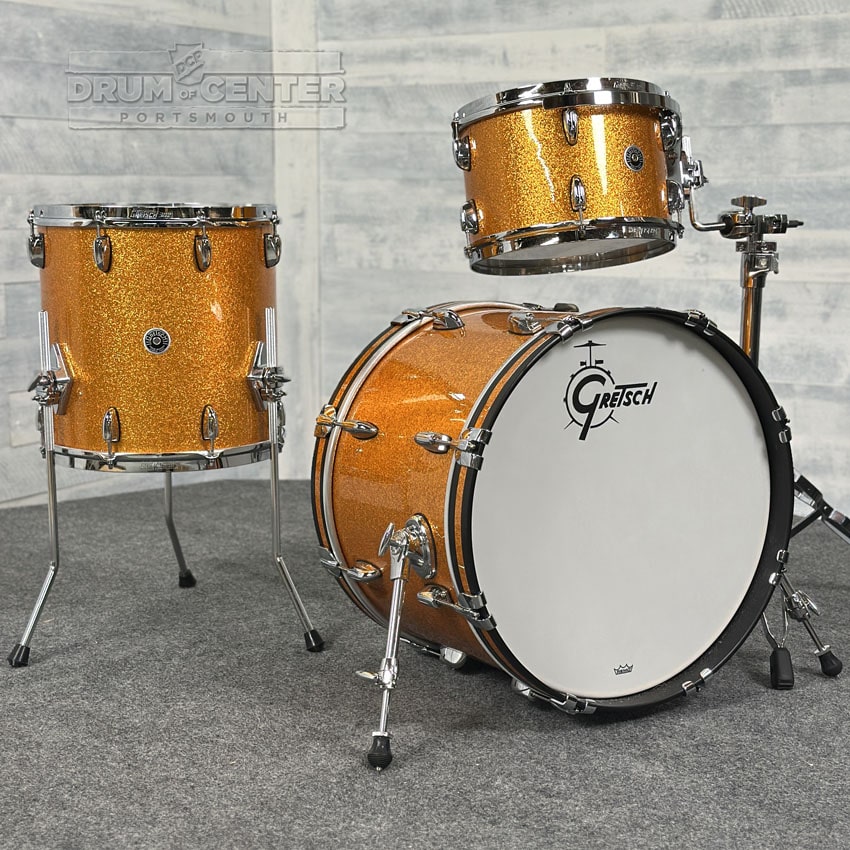 Gretsch Brooklyn 3pc Drum Set Gold Sparkle - Drum Center Of Portsmouth