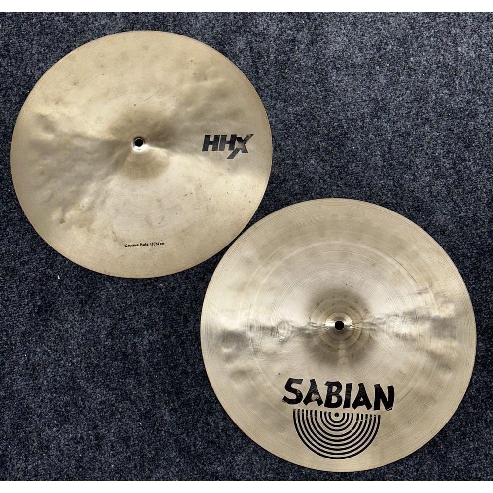 Used Sabian HHX Groove Hi Hat Cymbals 15" - Drum Center Of Portsmouth