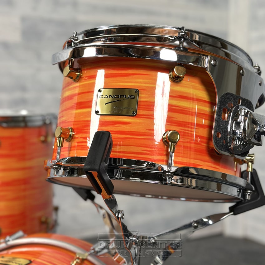 Canopus Mahogany 3pc Drum Set 18/12/14 Mod Orange - 2nd Line - Drum Center Of Portsmouth