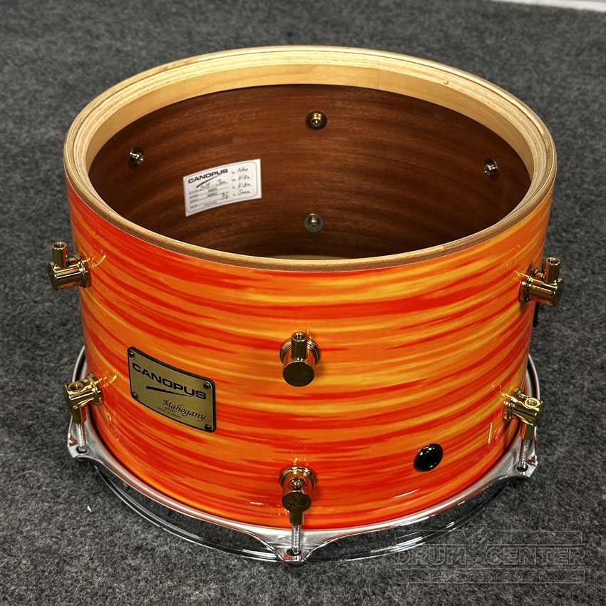 Canopus Mahogany 3pc Drum Set 18/12/14 Mod Orange - 2nd Line - Drum Center Of Portsmouth