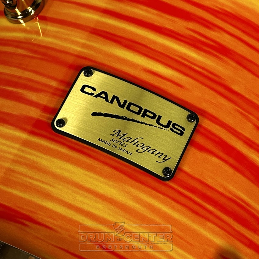 Canopus Mahogany 3pc Drum Set 18/12/14 Mod Orange - 2nd Line - Drum Center Of Portsmouth
