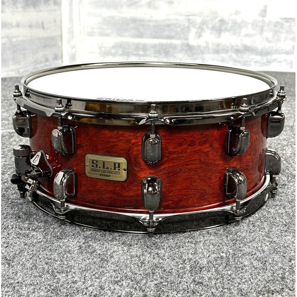 Used Tama SLP Series G-Bubinga Snare Drum 14x6 - Very Good - Drum Center Of Portsmouth