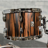 British Drum Company Founder's Reserve Birch 4pc Drum Set Ebony Veneer - Drum Center Of Portsmouth