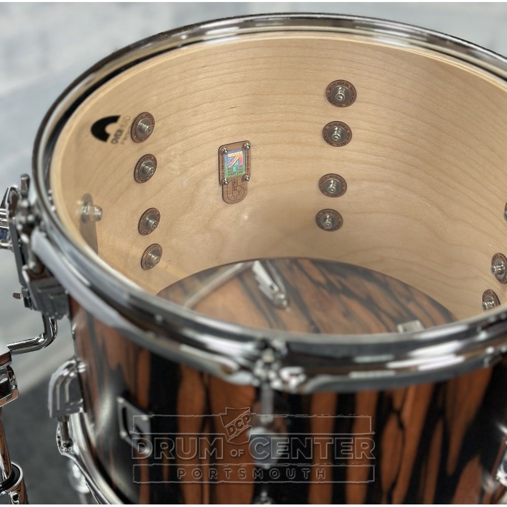 British Drum Company Founder's Reserve Birch 4pc Drum Set Ebony Veneer - Drum Center Of Portsmouth